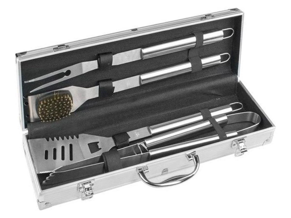 Merkloos BBQ 4-delige Gereedschapset In Koffer - Afbeelding 2