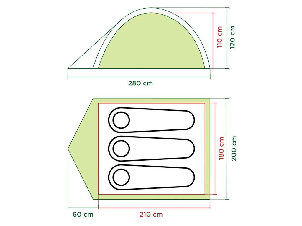 Coleman Darwin 3 Grey Koepeltent - Afbeelding 2