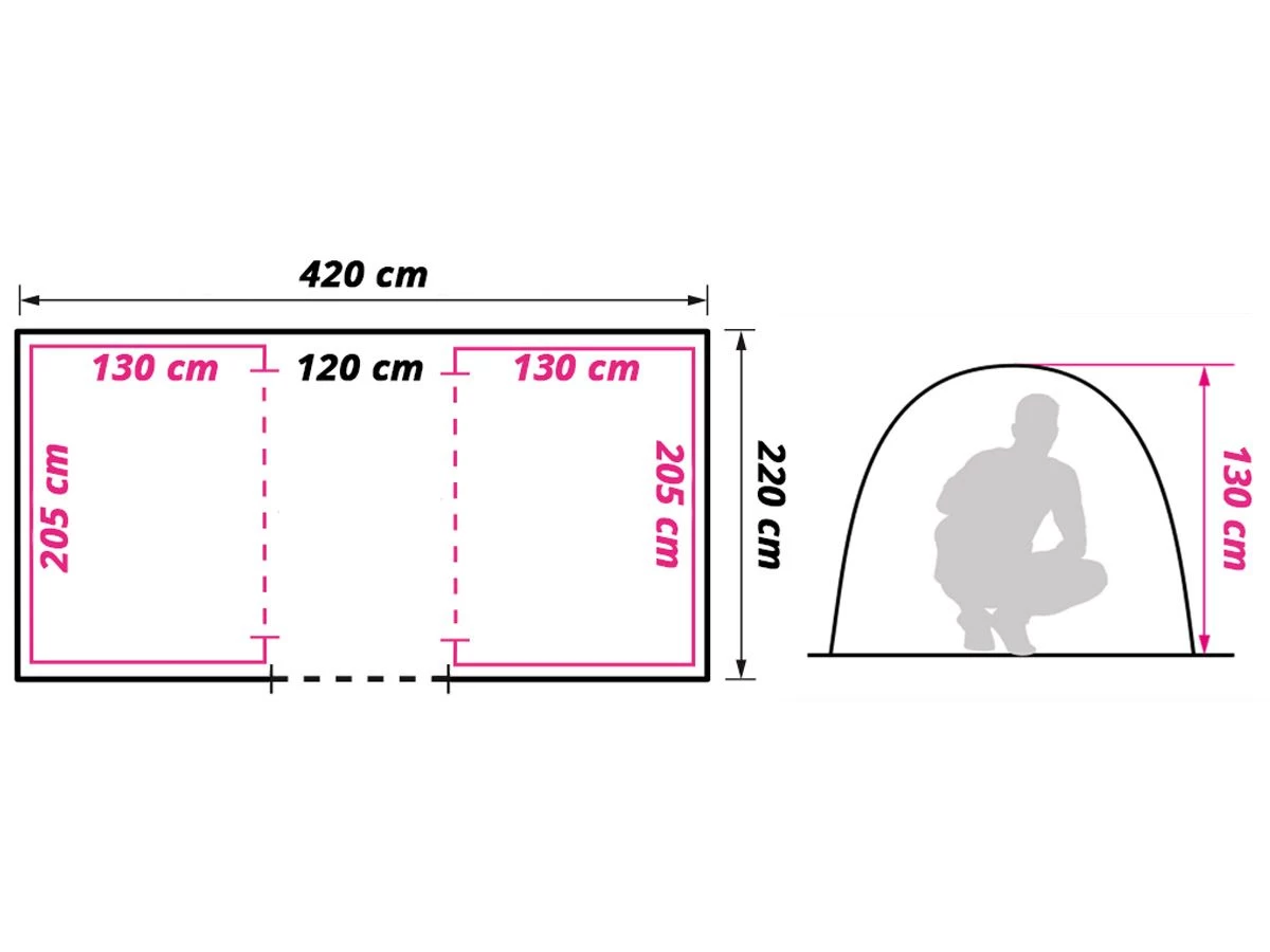 Obelink Napels 4 Poly Tunneltent - Afbeelding 6