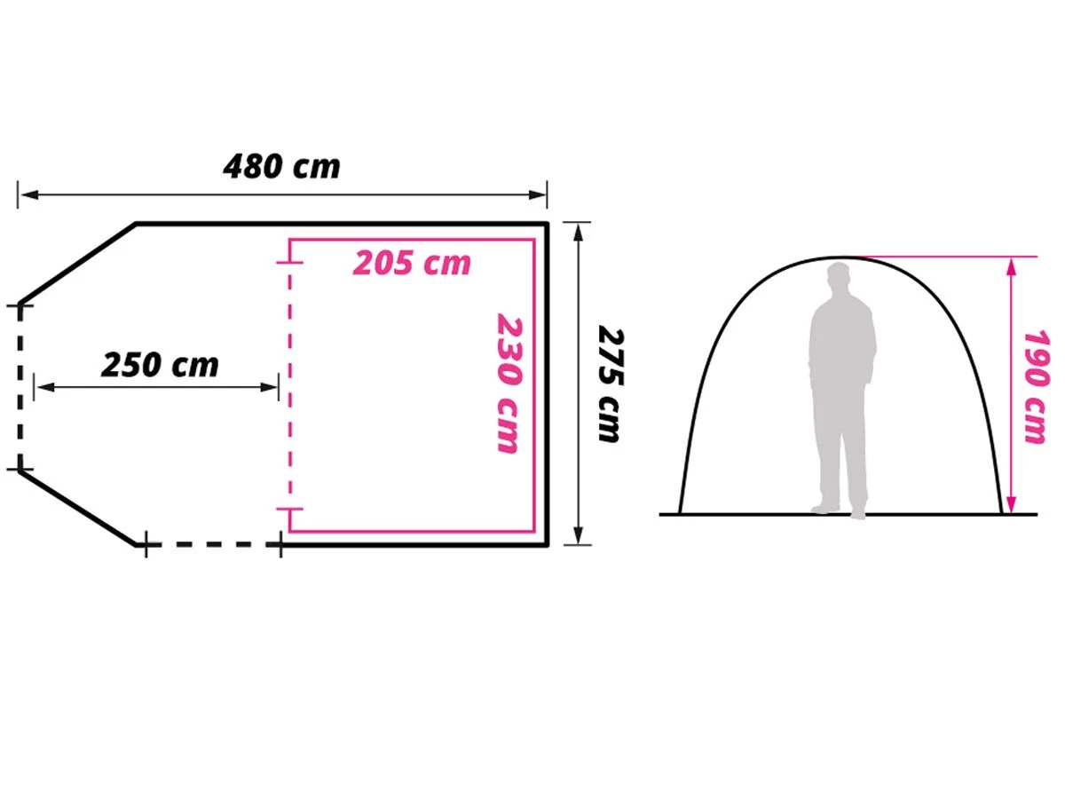 Obelink Summer 4 TC Easy Air Tunneltent - Afbeelding 7