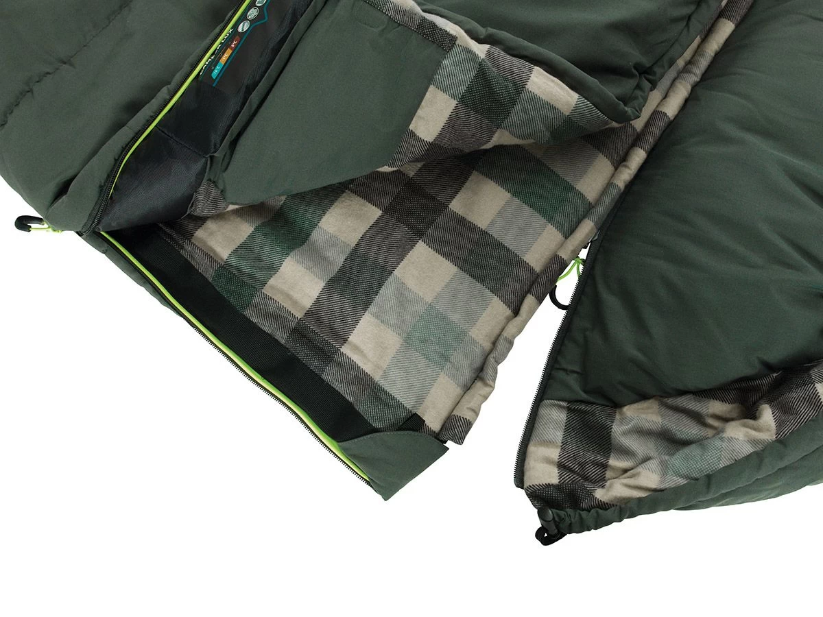 Outwell Camper Lux Double Forest Green Slaapzak - Afbeelding 5